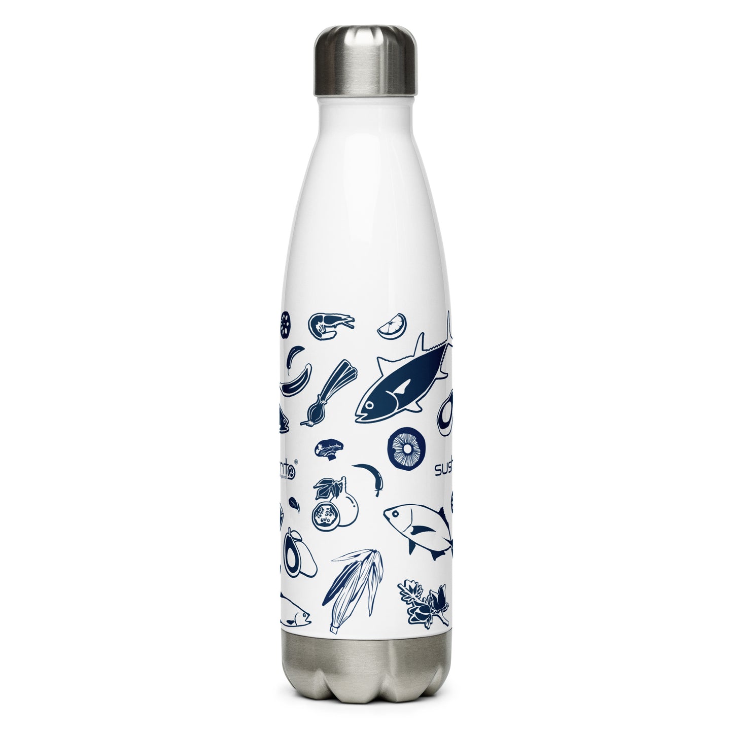 Fish Pattern Stainless Steel Water Bottle