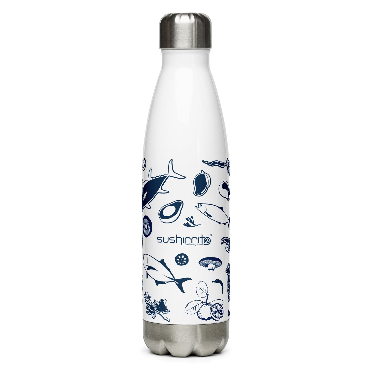 Fish Pattern Stainless Steel Water Bottle