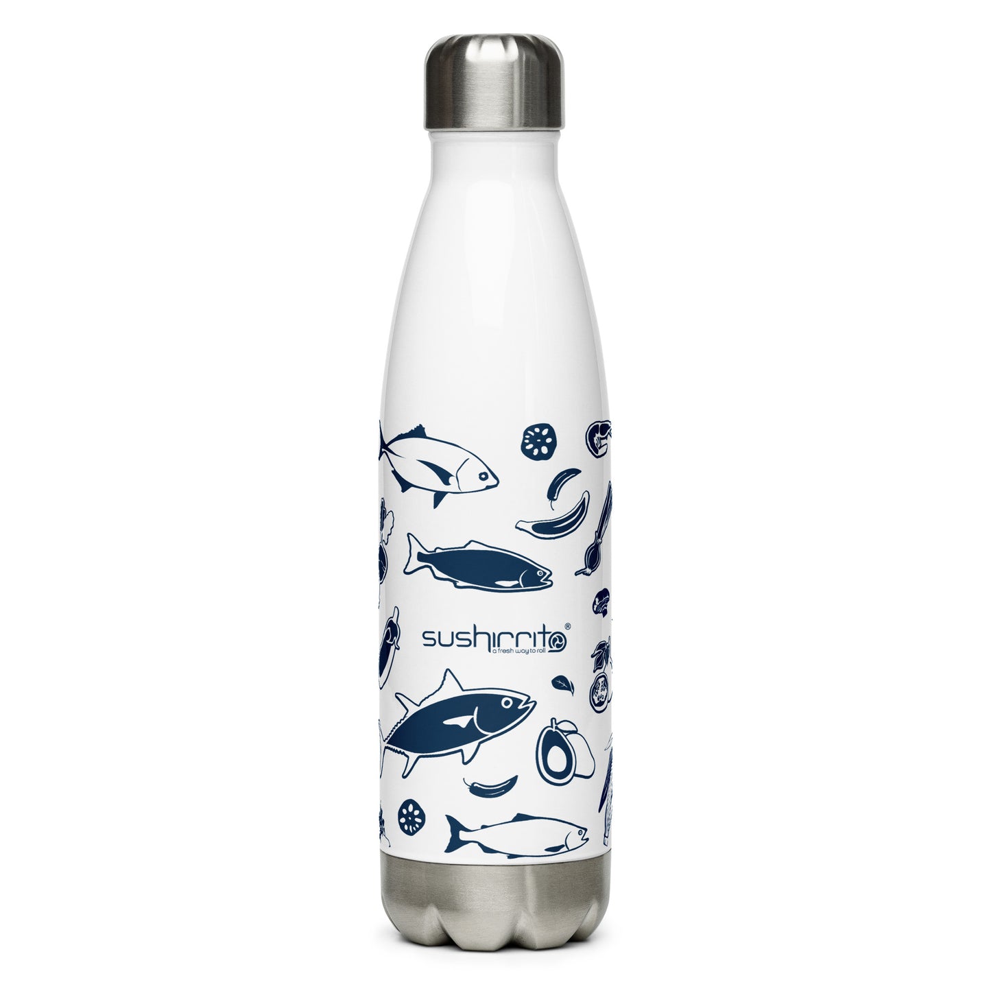 Fish Pattern Stainless Steel Water Bottle
