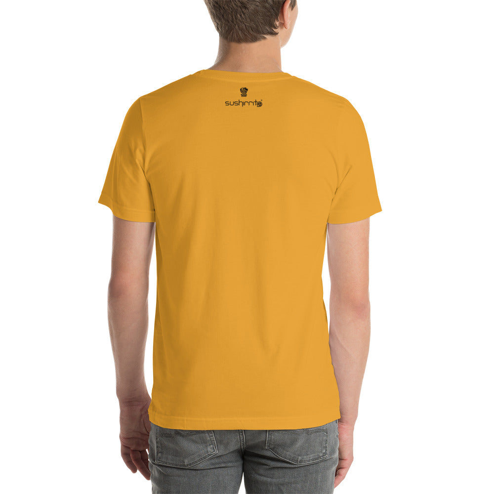 Adult Unisex T-Shirt: Shark eating sushi burrito