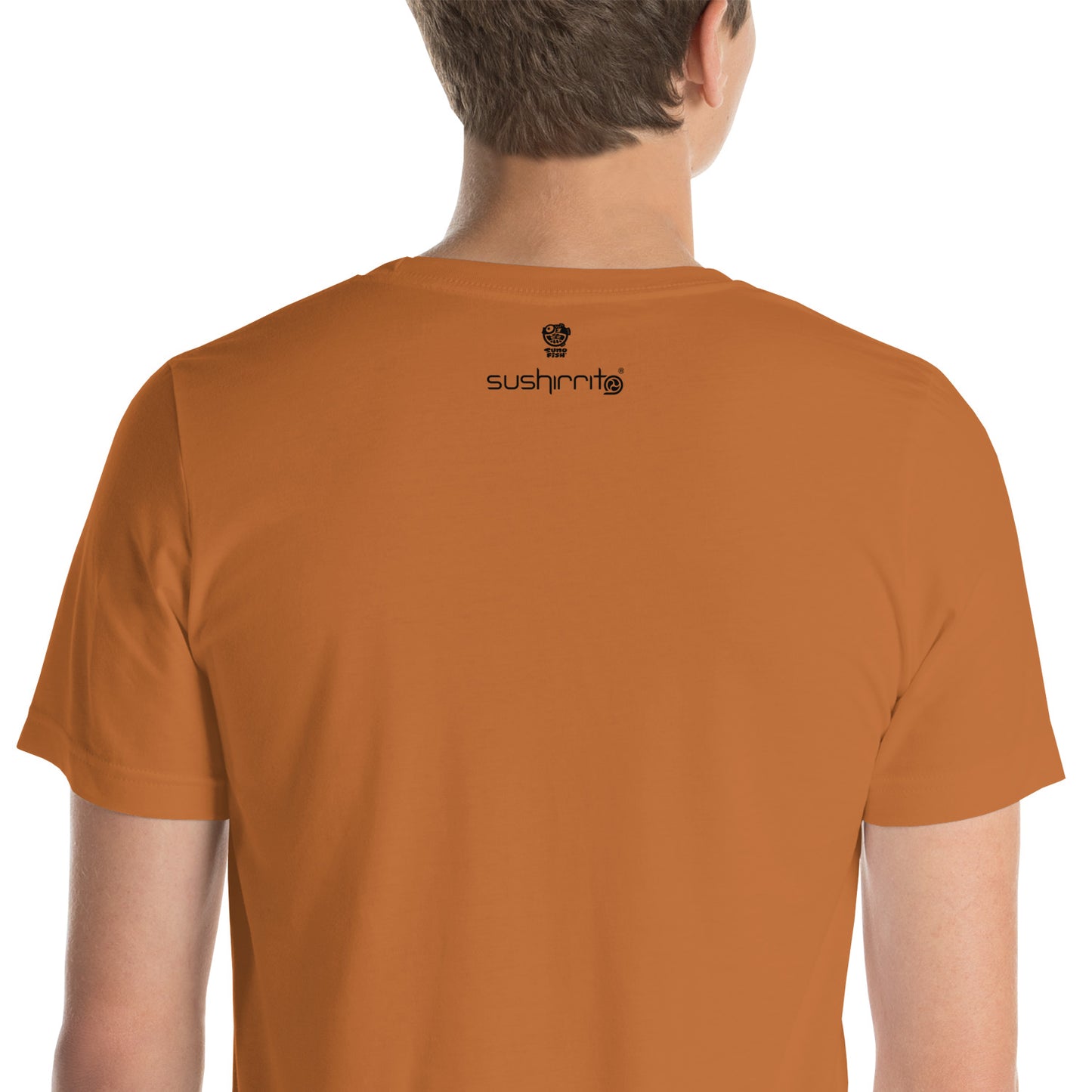Adult Unisex T-Shirt: Shark eating sushi burrito